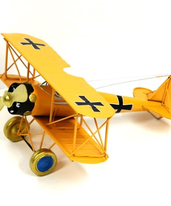 Home Decoration Ornaments Wrought Iron Crafts Retro Old Aircraft Model, Yellow, Green, Red, Blue