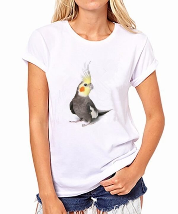 Parrot Pattern Short-sleeved T-shirt for Woman, XS, S, M, L, XL, XXL, XXXL