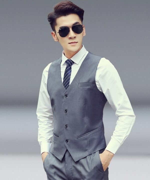 Men Vest Slim Korean Work Clothes Suit Vest Groomsmen Professional Wear Men Vest, S, M, XL, L, XXL, XXXL, XXXXL, XXXXXL