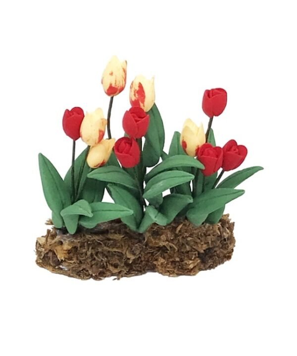 1:12 Mini House Toy Simulation Tulip Flower Model
