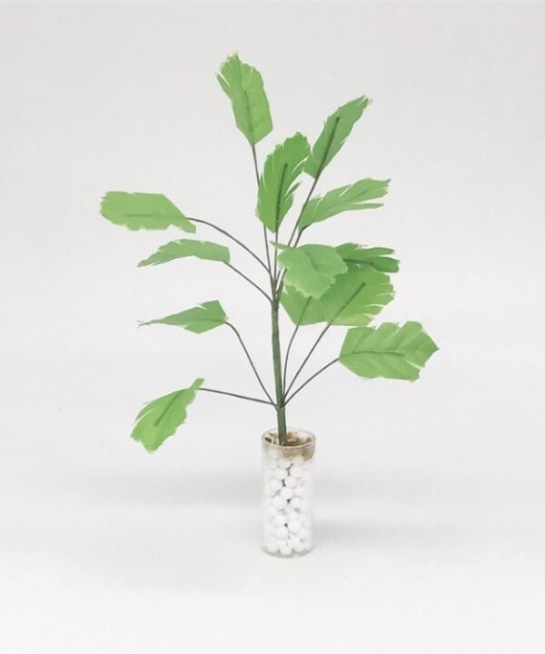 3 PCS 1:12 Mini Doll House Dollhouse Plant Model Foreign Toy Vase Banana Green Tree