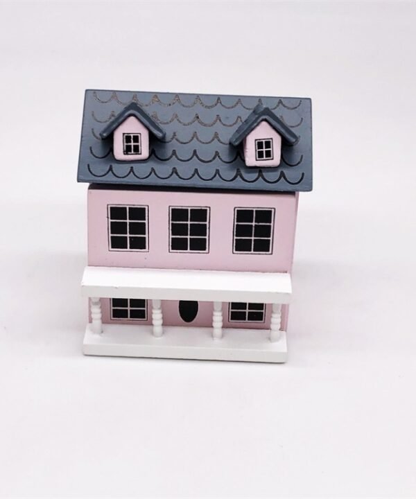 Dollhouse 1:12 Mini House Cute Pocket Villa, Pink, Blue