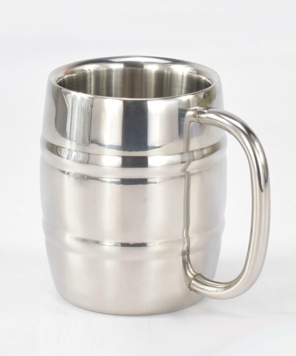 Stainless Steel Beer Cup Mugs Outdoor Camping Western Tea Coffee Cup Insulated Portable Water Cup Drinkware with Handle