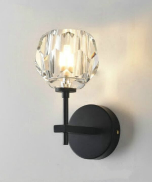 Wall Lamp Villa Hotel Wall Lamp Bedroom Bedside Crystal Wall Lamp, Without light source, white light LED5W, warm light LED5W