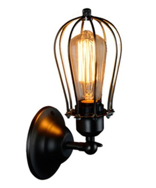 Retro Double Head Grapefruit Wrought Iron Antique Restaurant Corridor Aisle LED Wall Lamp, without Light Source, with Edison LED 4W, with Edison Tungsten Wire 40W
