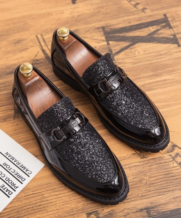 Men Fashion Thick Bottom Pointed Formal Business Leather Shoes, 38, 39, 40, 41, 42, 43, 44, 45, 46
