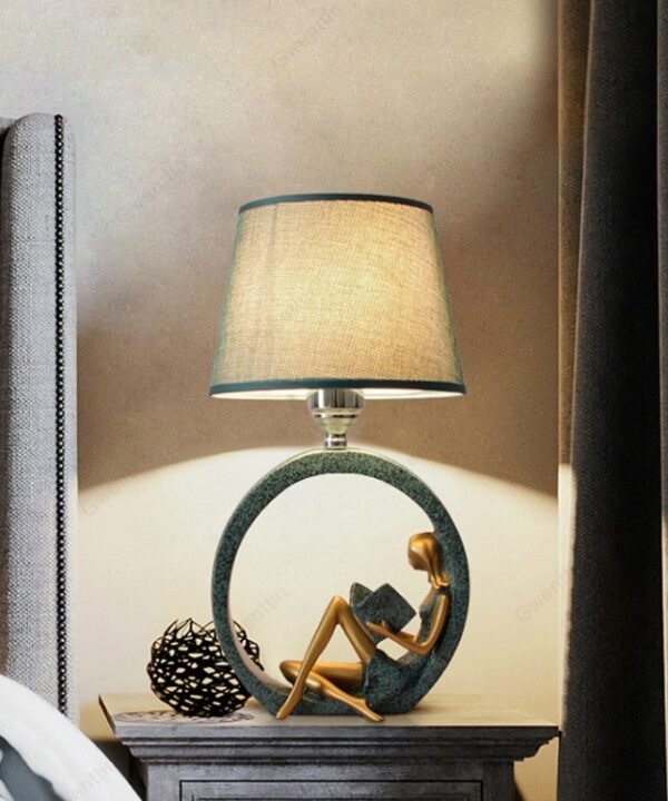 Modern Bedside Reading Statue Base Lamp Home Decoration, Button Switch 3W Yellow Light Bulb, Button Switch 3W White Light Bulb, Dimming Switch 3W Yellow Light Bulb, Dimming Switch 3W White Light  Bulb, Remote Control Switch Dimming Bulb