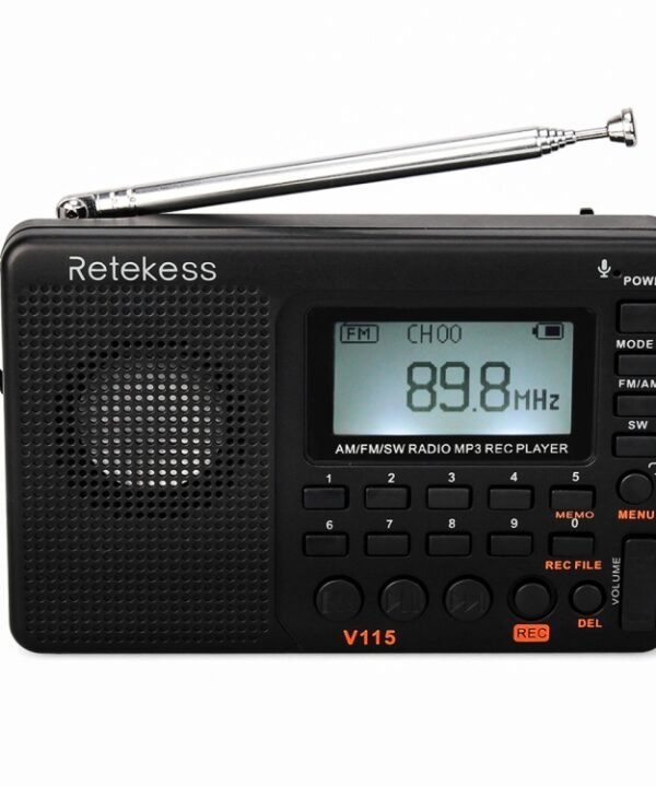 Retekess V-115 Full Band Radio FM AM Portable MP3 Player, V-115