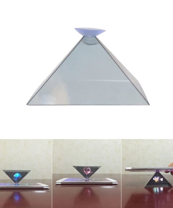 10 PCS 3D Pyramid Magic Projection Mobile Phone Simple Holographic Projection Film