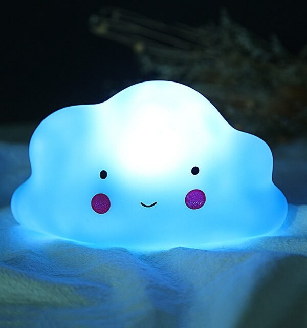 Cartoon Flaky Clouds Colorful Small Night-light  Bedside Lamp, Pink, Yellow, Blue