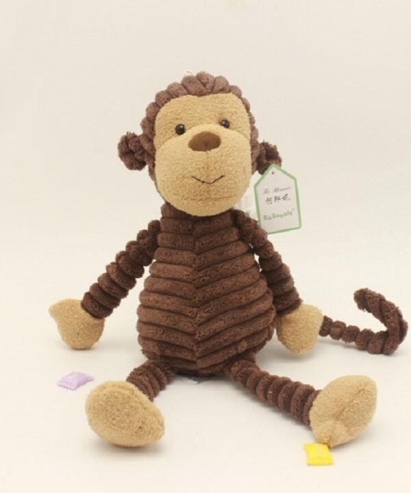 Striped Animal Plush Toy Doll Creative Animal Doll, Monkey 15cm, Fox 15cm, Panda 15cm, Elephant 15cm, Dog 15cm, Pig 15cm, Lion 15cm, Gray Rabbit 15cm, Pink Rabbit 15cm, Rhinoceros 15cm, Duck 15cm, Bear 15cm, Monkey 33cm, Fox 33cm, Panda 33cm...