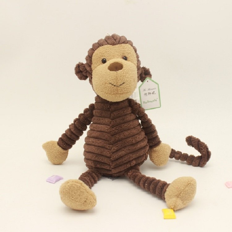 Striped Animal Plush Toy Doll Creative Animal Doll, Monkey 15cm, Fox 15cm, Panda 15cm, Elephant 15cm, Dog 15cm, Pig 15cm, Lion 15cm, Gray Rabbit 15cm, Pink Rabbit 15cm, Rhinoceros 15cm, Duck 15cm, Bear 15cm, Monkey 33cm, Fox 33cm, Panda 33cm... - Image 2