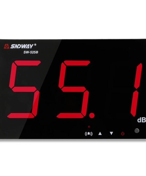 SNDWAY Wall-mounted 30~130dB Large Screen Digital Display Noise Decibel Monitoring Testers, SW525B with Storage + USB, SW526A 18 inch Display, SW535A 18 inch Display 5-in-1, SW525G with Storage + USB Green