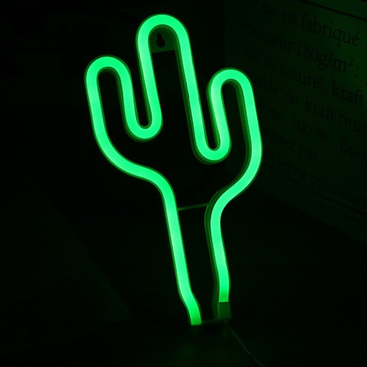 LED Neon Pendant Decoration Lamp Warm Night Light, LOVE, Pineapple, Great Love, Flamingo, Lightning, Christmas Tree, Animal Head, Pentagram, Kitten, Moon, Clouds, Lips, Cactus, Dolphin