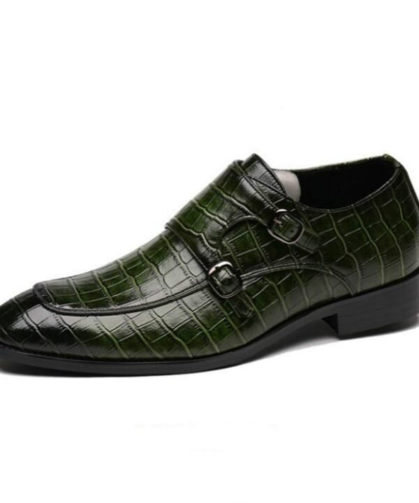 Crocodile Pattern Business Flat Bottom Leather Formal Shoes, 39, 40, 41, 42, 43, 44, 45, 48
