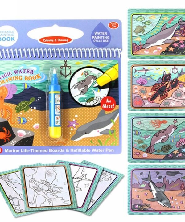 Water Drawing Book Coloring Book Doodle & Magic Pen Painting Drawing Board for Kids Toys Birthday Gift