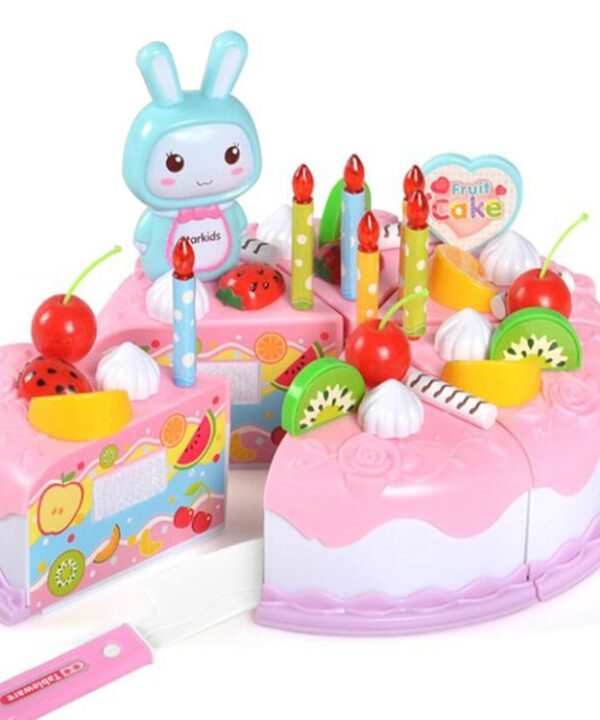 Kitchen Toys Cake Food DIY Pretend Play Fruit Cutting Birthday Toys for Children  Kids Gift
