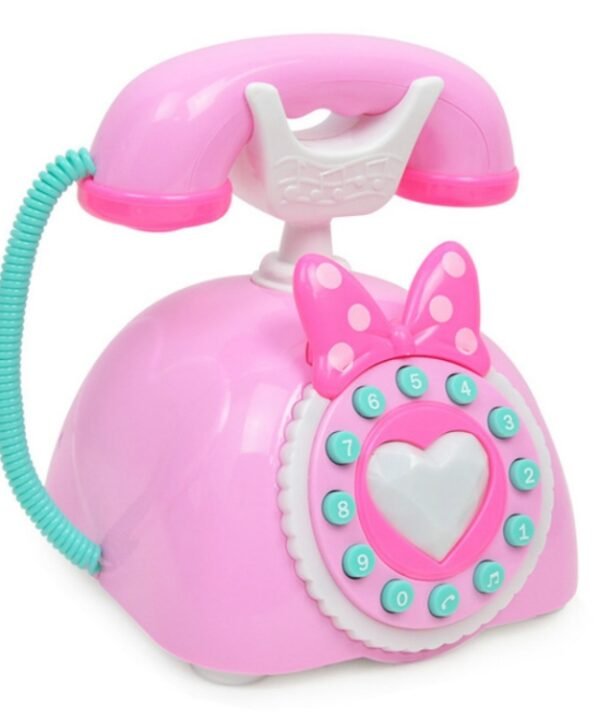 Child Simulation Retro Telephone Light Music Cartoon Early Education Puzzle Musical  Toys