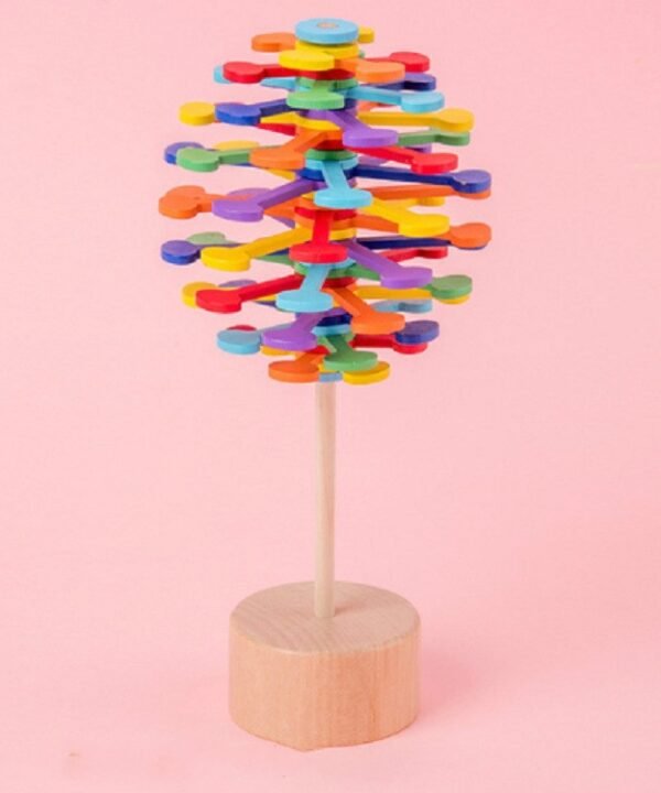 Solid Wood Rotating Lollipop Fischer Series Creative Ornaments Decompression Toy Decompression Artifact