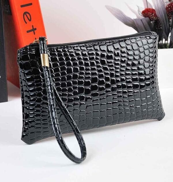 Fashion Long Crocodile Pattern Ladies Clutch Wallet