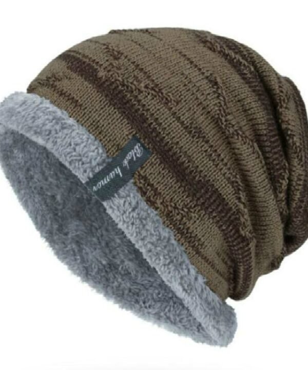 Winter Male Plus Velvet Warm Wool Hat Outdoor Sports Ski Knit Hat, One Size