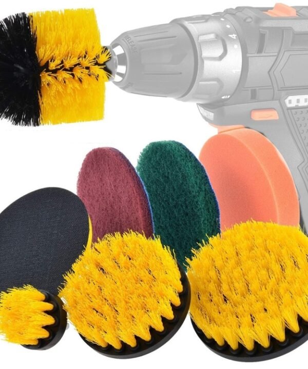 19 in 1 Household Nylon Hexagonal Electric Drill Brush Pads Scouring Sanding Disc Pad Kits