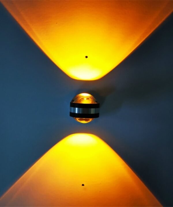 LED Up And Down Light Wall Light Double-Sided Crystal Aluminum Lights Upper Outlet, 2W (Red Light), 2W (Yellow Light), 2W (Blue Light), 2W (Green Light), 2W (Purple Light), 2W (Mixed Color Light), 6W (Red Light), 6W (Yellow Light), 6W (Blue Light)...