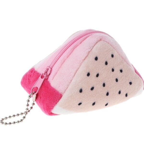 Triangle Plush Fruit Creative Three-dimensional Cute Children Change Bag Key Bag Gift