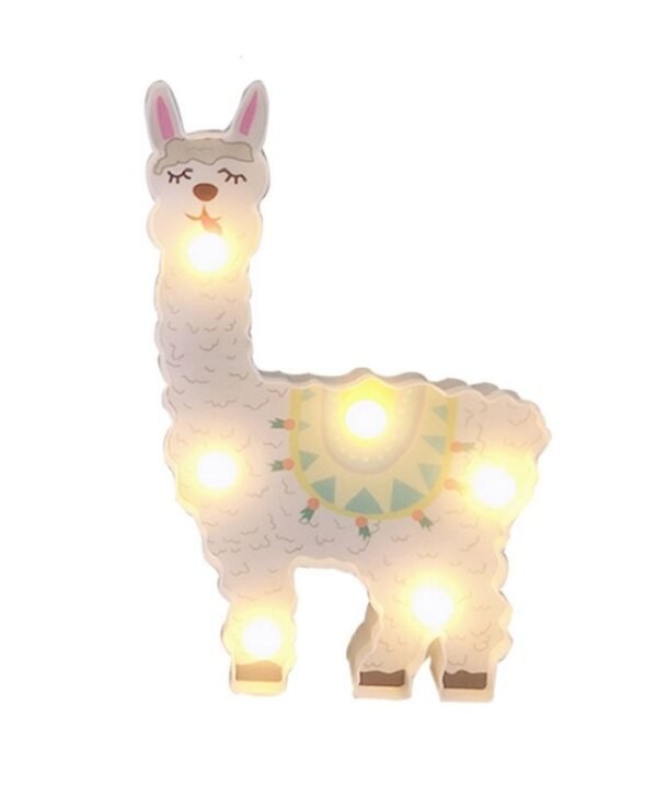 LED Painted Lantern Alpaca Night Light Holiday Decoration Room Posing Style Light