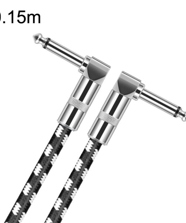 2 Elbow Head 6.35mm Guitar Cable Oxygen-Free Copper Core TS Large Two-core Cable, 0.15m, 0.3m, 0.5m, 1m, 1.5m, 2m, 3m, 5m, 8m, 10m