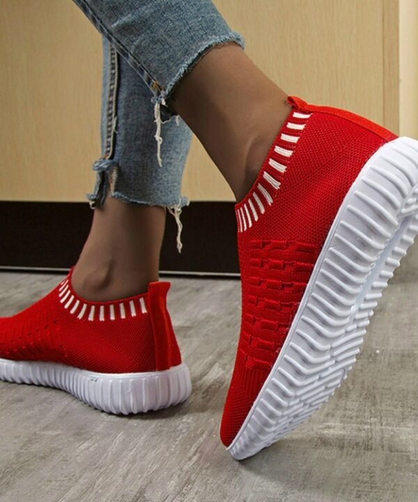 New Large Size The Trend Of Women Shoes Wild Sports Leisure Flying Running Shoes, 35, 36, 37, 38, 39, 40, 41, 42, 43