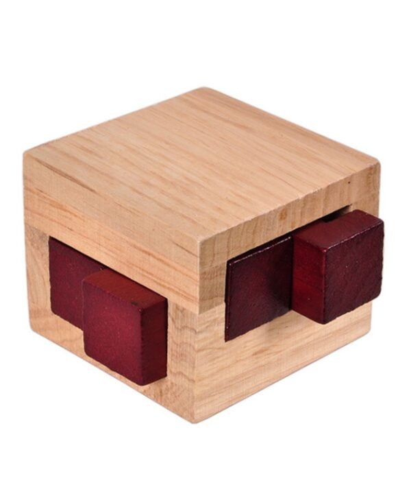 Wooden Adults Kids Educational Toy Kongming Lock Oak Luban Lock