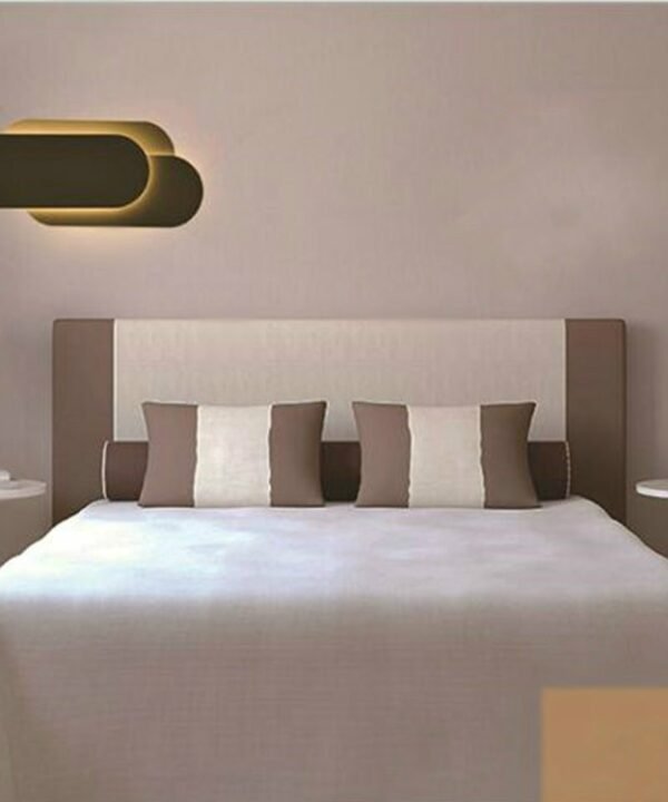 Creative Simple Bedroom Bedside Living Room Restaurant Hotel Study Hall Corridor Aisle Light LED Tower Stack Wall Lamp, Black circle 18W, White circle 18W, Black square 18W, White square 18W