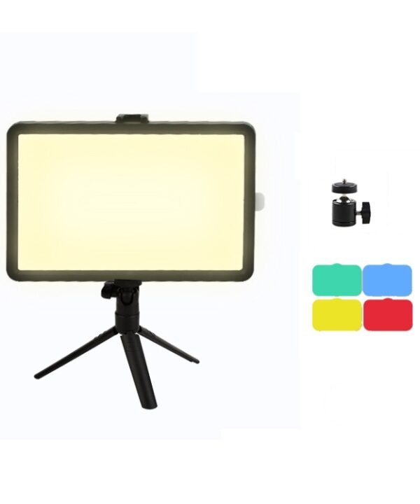 6 Inch 3200-5500K Three-color Temperature Photography Flat-panel Live Fill Light,Spec:, Only Light, Small Tripod, 30cm Bracket, 42CM Bracket, 0.5m Bracket, 0.5m Bracket +Bluetooth RC, 2.1m Bracket, 2.1m Bracket+Bluetooth RC, Overhead Bracket