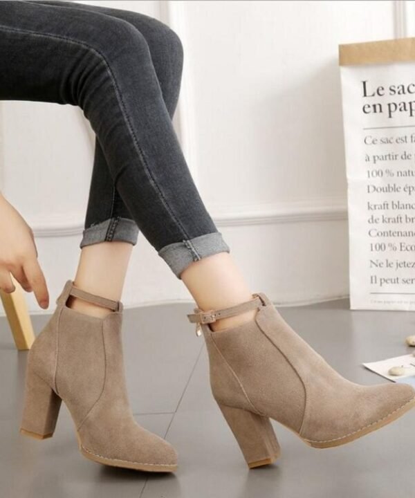 Women Shoes Suede Boots Pointed High Heels, 35, 36, 37, 38, 39