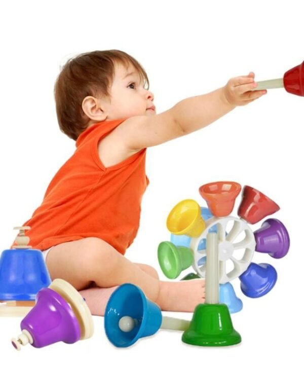 Orff Instrument Eight-tone Bell Percussion Musical Toy for Children, Eight-tone Bell Percussion Musical