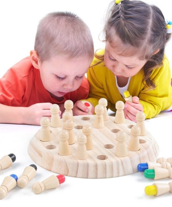Wooden Children Early Education Memory Chess Concentration Memory Training Educational Toy