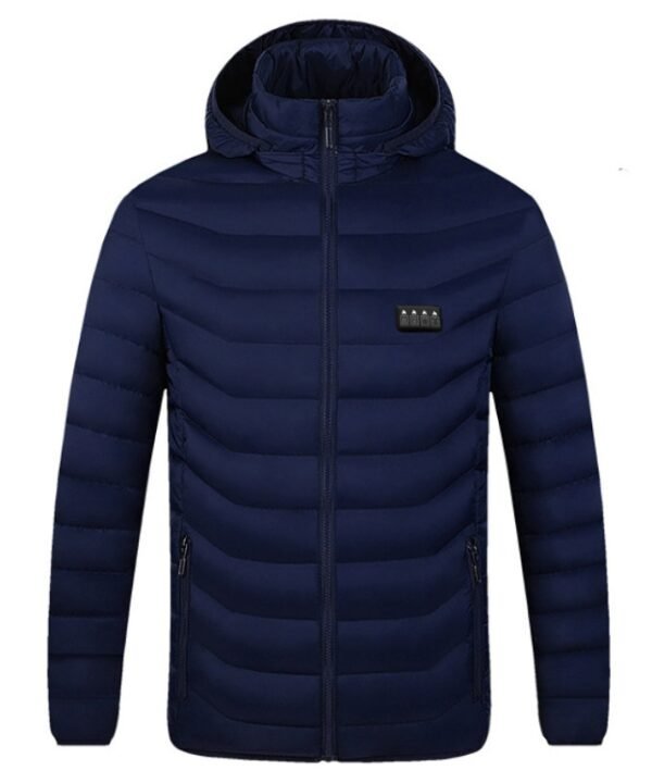 USB Winter Electric Heated Jacket Warm Thermal Jacket, 19 Zone 4 Control Blue XXXXXL, 19 Zone 4 Control Black XXXXXL, 19 Zone 4 Control Blue XXXXXXL, 19 Zone 4 Control Black XXXXXXL
