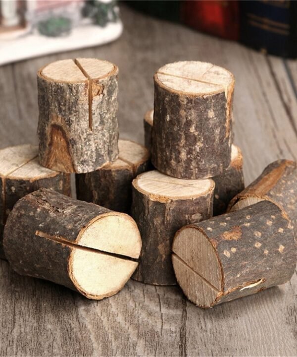 10 PCS Log Stump Note Holder Photo Clip Creative Home DIY Decorative Ornaments Shooting Props