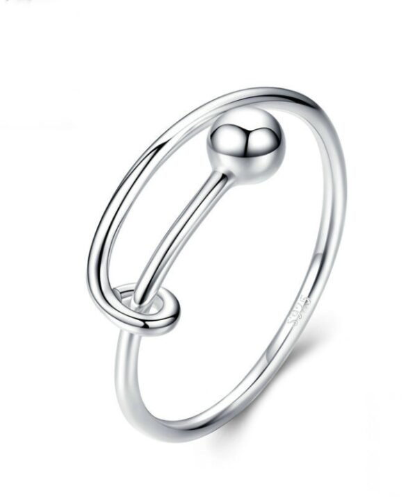 S925 Sterling Silver Ring Platinum Plated Open Ring