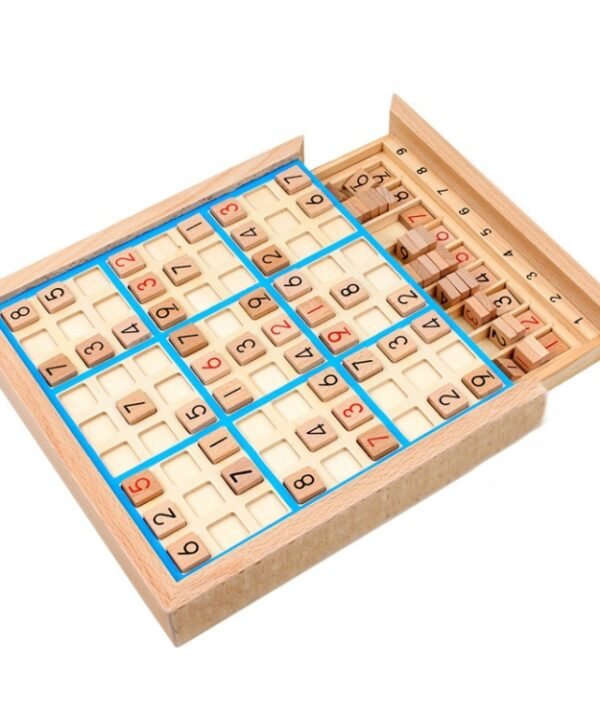 Sudoku Nine Square Grid Game Board Children Logical Thinking Puzzle Board Game, Blue, Pink