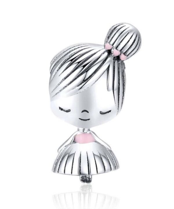 S925 Sterling Silver Little Girl Beaded DIY Bracelet Accessories
