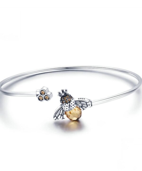Bee Story S925 Sterling Silver Bracelet Female Personality Diamond Bracelet