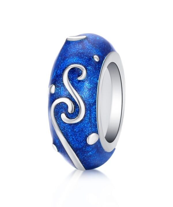 925 Sterling Silver Beads Blue Bright Star Beaded DIY Bracelet Accessories