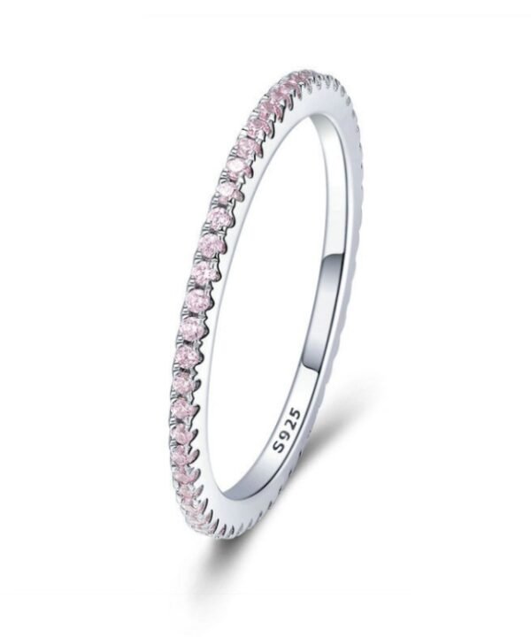 S925 Sterling Silver Ladies Fashion Ring Diamond Simple Ring, 5, 6, 7, 8, 9