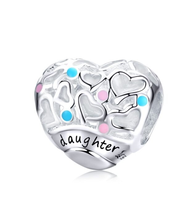925 Sterling Silver Love Heart Beaded DIY Bracelet Accessories
