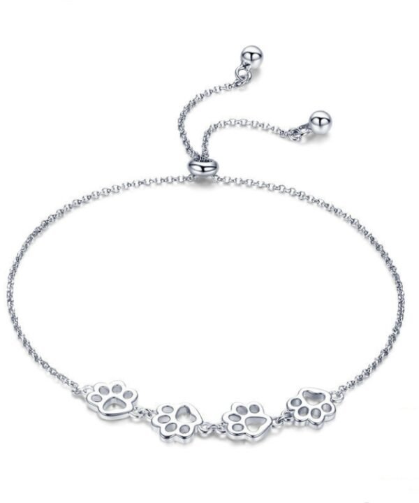 Cute Pet Claw Mark Bracelet S925 Sterling Silver Animal Drip Bracelet