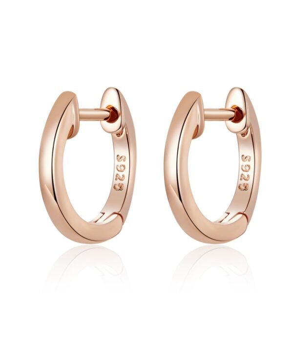 Simple Earrings Sterling Silver S925 Earrings Ear Buckles, Rose Gold, Silver, Gold
