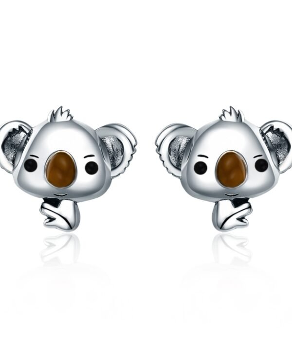 Koala Sterling Silver Ladies Gemstone Earrings