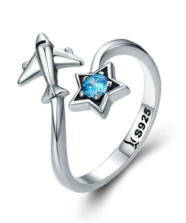 S925 Sterling Silver Ring Interstellar Journey Open Female Ring